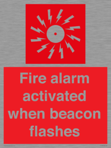 Fire alarm activated when beacon flashes